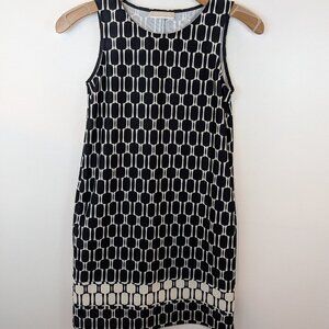 Stefanel Mid-Length Patterned Black/White Dress, Sz 6